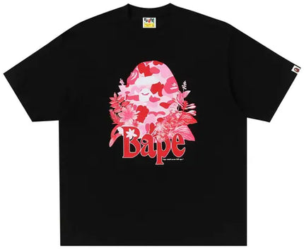 BAPE Floral Big Ape Head Relaxed Fit Tee 'Black'