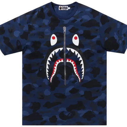 BAPE Color Camo Shark Tee 'Navy'