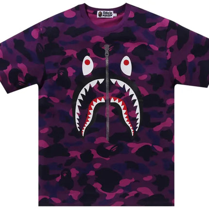 BAPE Color Camo Shark Tee 'Purple'