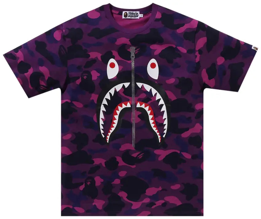 BAPE Color Camo Shark Tee 'Purple'