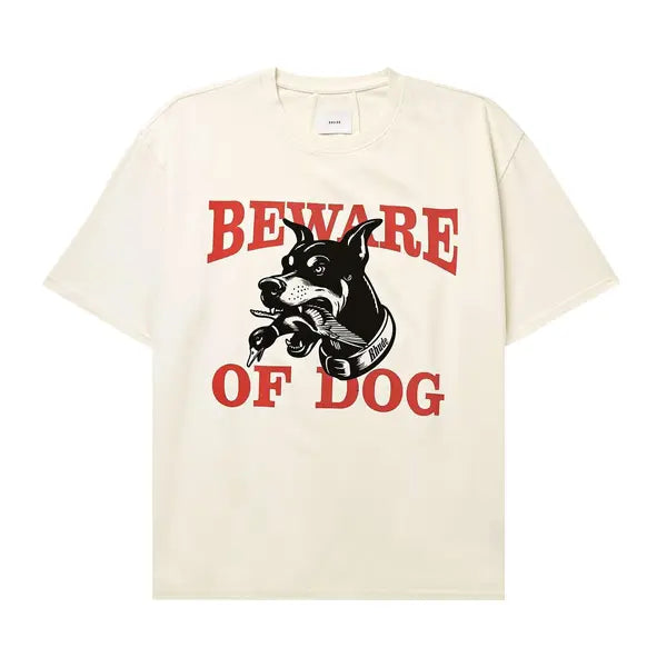 Rhude Warning Logo Tee 'Vintage White'