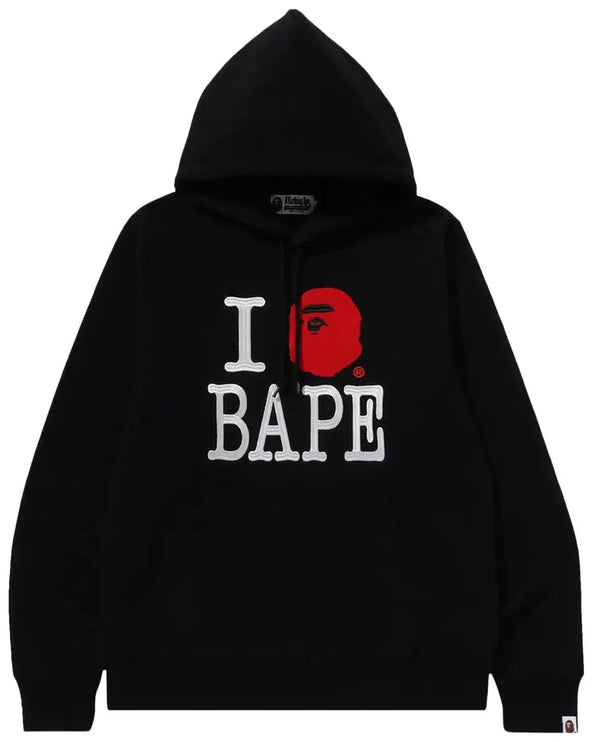 BAPE I Love BAPE Pullover Hoodie 'Black'