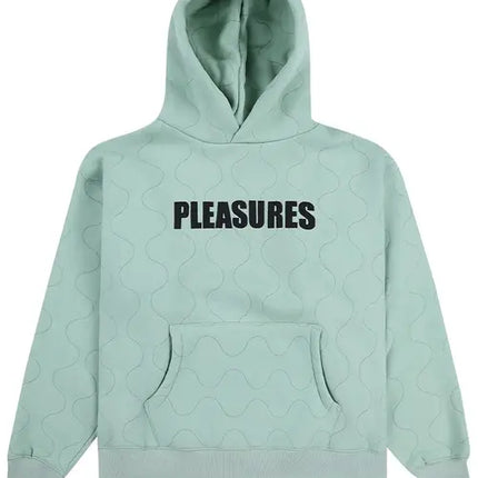Pleasures Wave Quilted Hoodie 'Matcha'