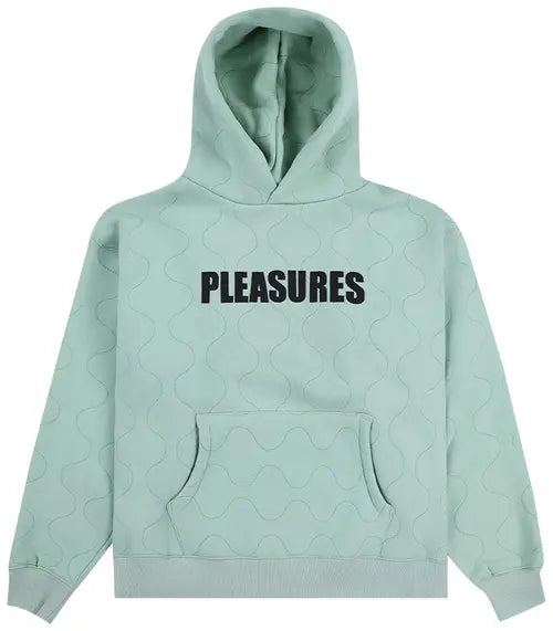 Pleasures Wave Quilted Hoodie 'Matcha'