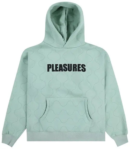Pleasures Wave Quilted Hoodie 'Matcha'