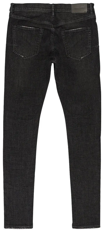 PURPLE BRAND Over Spray Skinny Jeans Black
