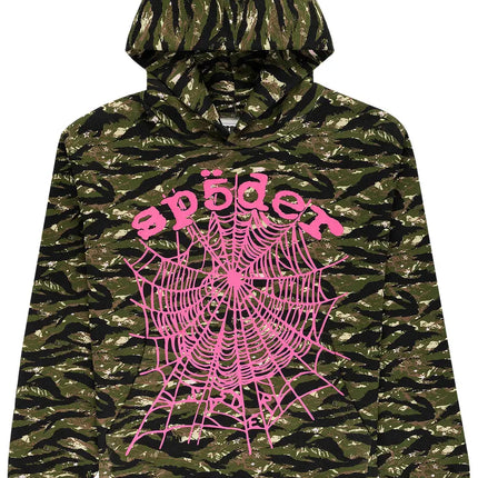 Sp5der Og Web V2 Hoodie Tiger Camo
