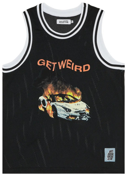 Anti Social Social Club Burnout Basketball Jersey 'Black'