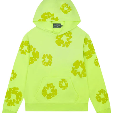 Denim Tears Mono Cotton Wreath Hoodie 'Neon Green'