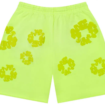 Denim Tears Mono Cotton Wreath Sweatshorts 'Neon Green'