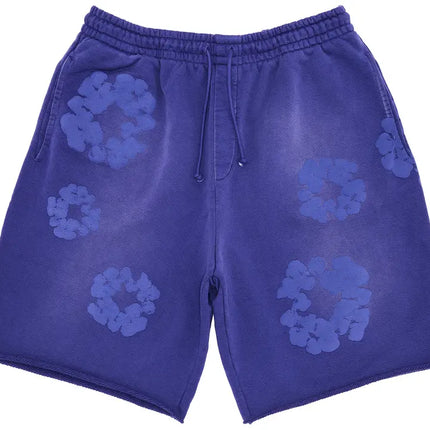 Denim Tears Mono Cotton Wreath Sweat Shorts 'Washed Blue'