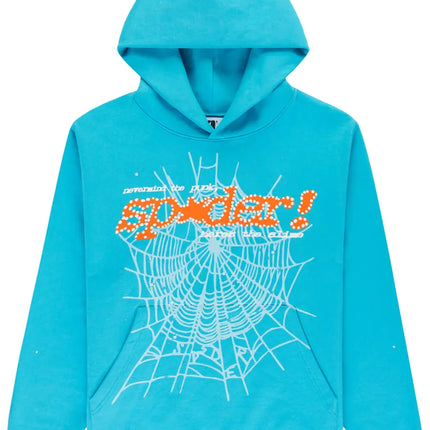 Sp5der Punk V2 Hoodie 'Cyan'
