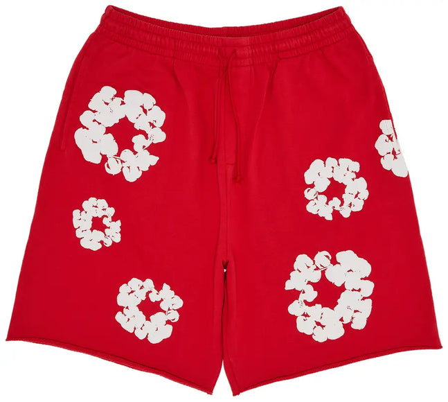 Denim Tears Cotton Wreath Sweatshorts 'Red'