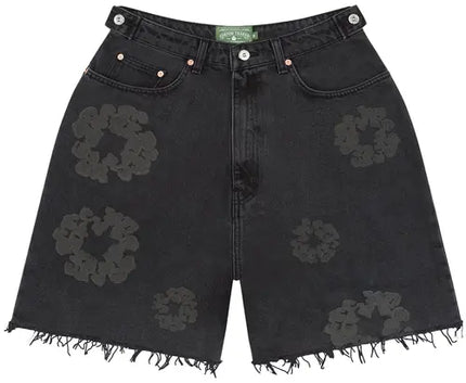 Denim Tears Mono Cotton Wreath Denim Shorts Black