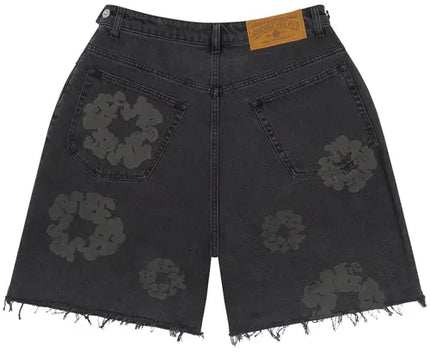 Denim Tears Mono Cotton Wreath Denim Shorts Black