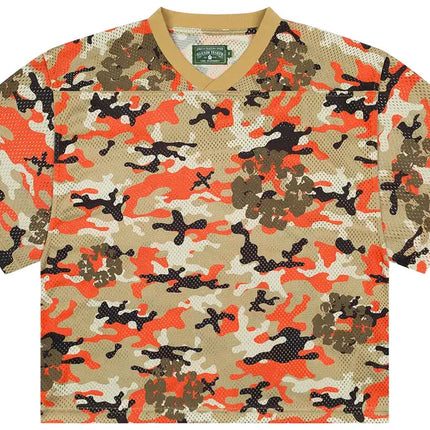 Denim Tears Camo Cotton Wreath Mesh Football Top Brown