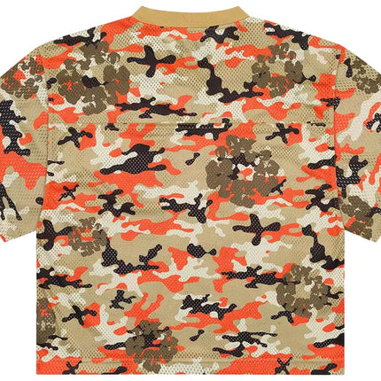 Denim Tears Camo Cotton Wreath Mesh Football Top Brown
