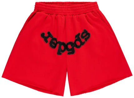 Sp5der OG Studded Sweatshort 'Red'