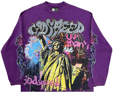 Godspeed Vandal Long-Sleeve T-Shirt Grape