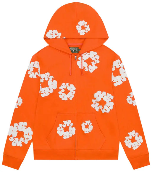 Denim Tears Cotton Wreath Zip Hoodie 'Orange'