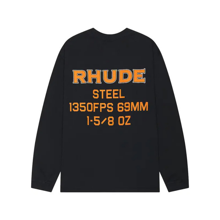Rhude Steel Long-Sleeve Tee 'Vintage Black'