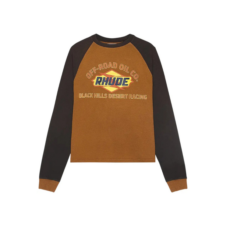 Rhude Black Hills Long-Sleeve Tee 'Camel/Black'