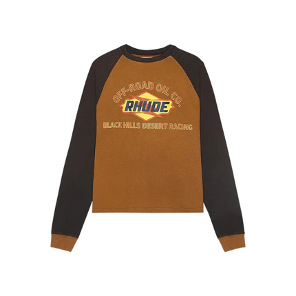 Rhude Black Hills Long-Sleeve Tee 'Camel/Black'