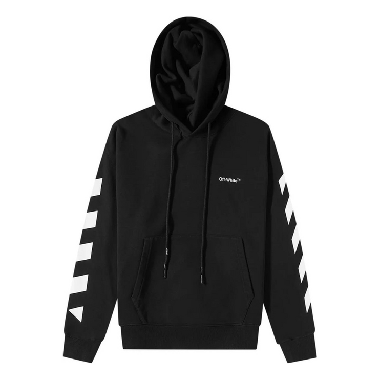 Off-White Diag Helvetica Over Hoodie 'Black/White'