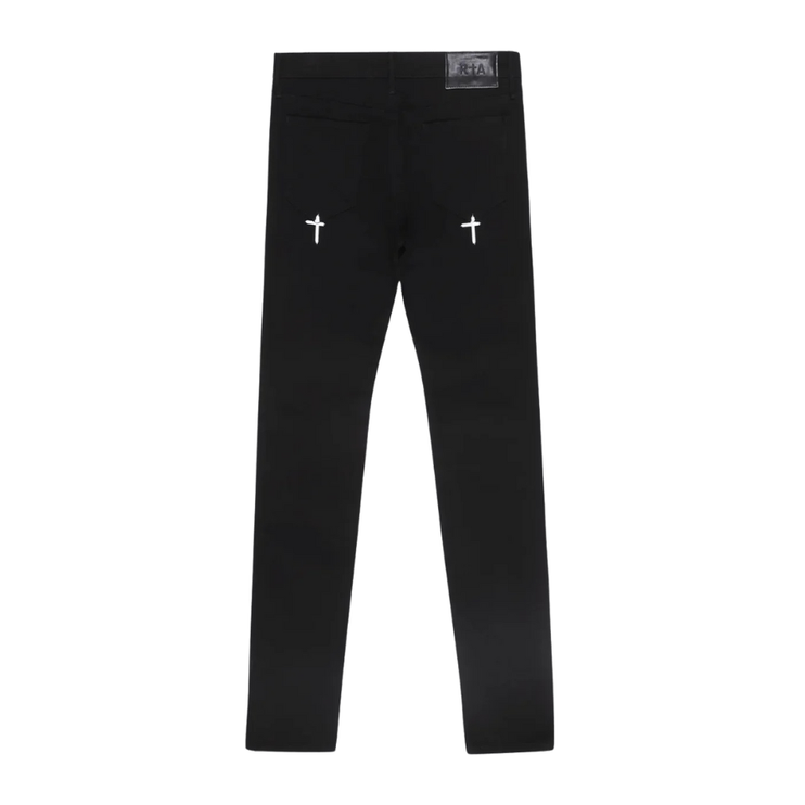 RTA - Bryant Skinny Jean | Black Rest In Peace black/white