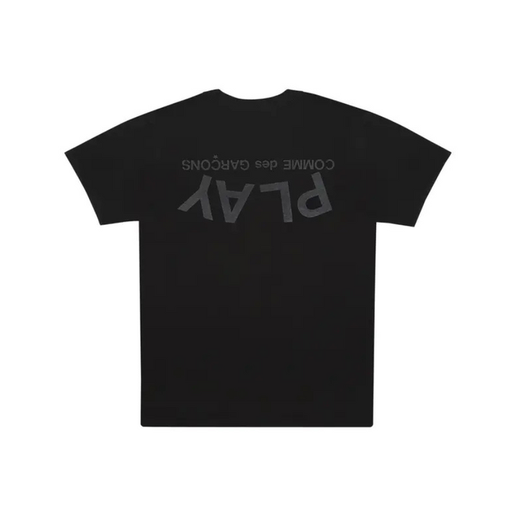 Comme des Garçons PLAY Logo Text T-Shirt 'Black'