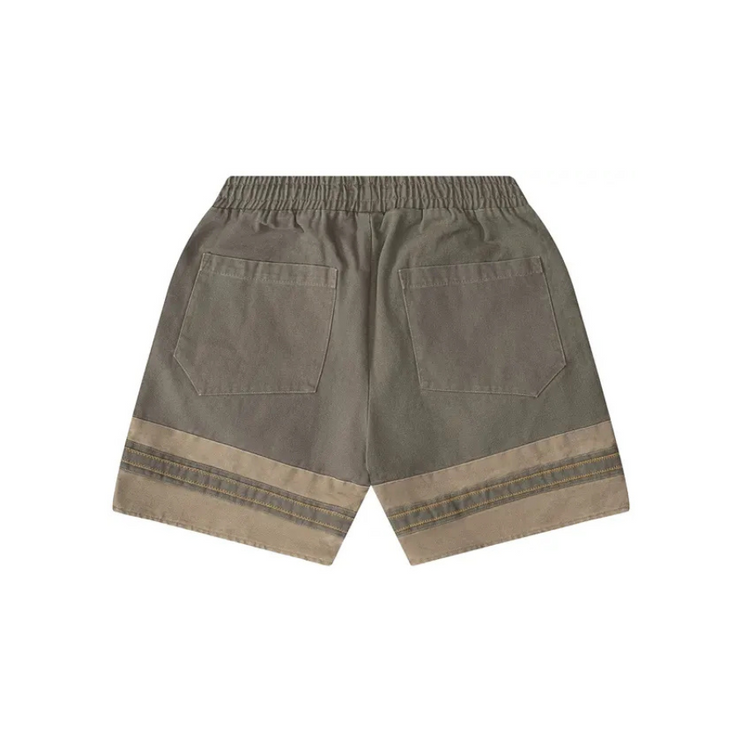 Rhude Embroidered Canvas Logo Shorts 'Olive/Tan'