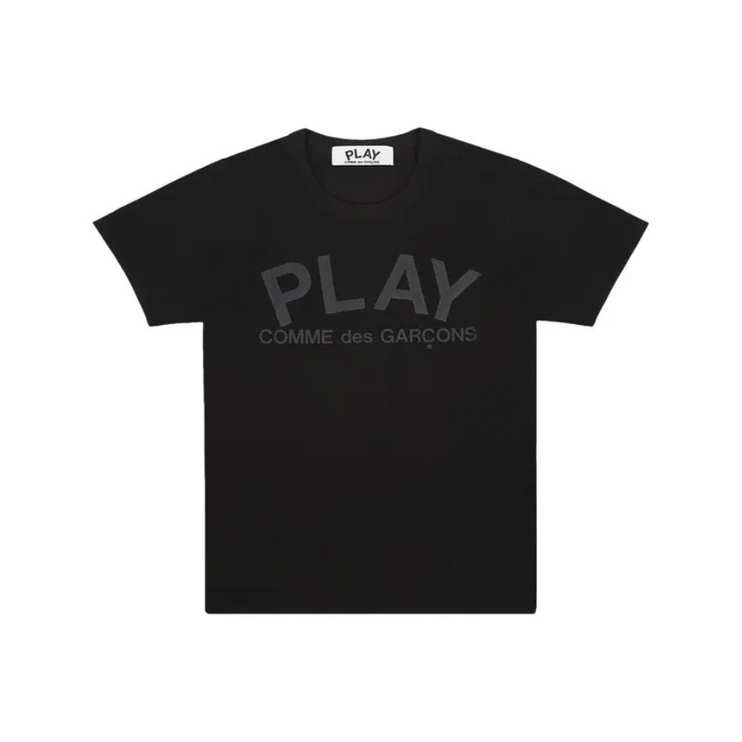 Comme des Garçons PLAY Logo Text T-Shirt 'Black'