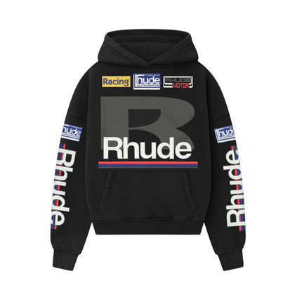 Rhude -  Petrol Patch Hoodie 'Vintage Black'