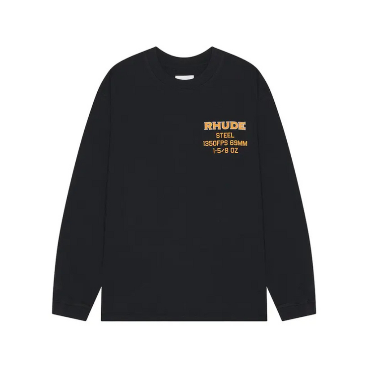 Rhude Steel Long-Sleeve Tee 'Vintage Black'