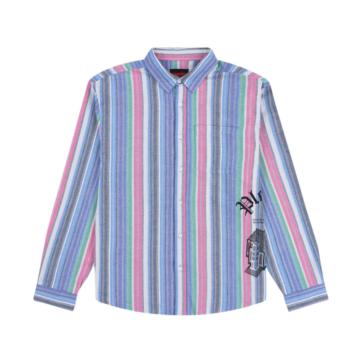 Pleasures - Chapel Long Sleeve Button Up Blue