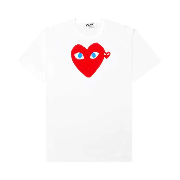 Comme des Garçons PLAY Blue Eyes Red Heart T-Shirt 'White'
