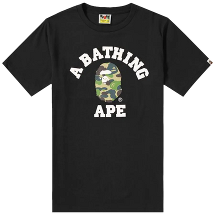 BAPE ABC Camo College Tee 'Black/Green'