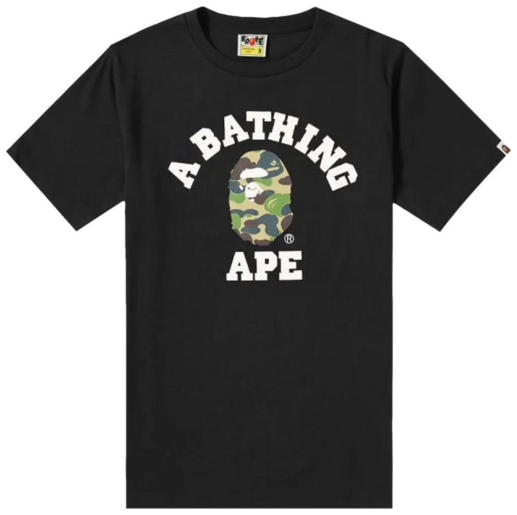 BAPE ABC Camo College Tee 'Black/Green'