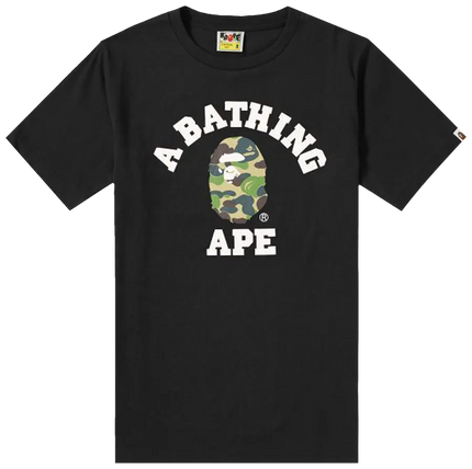 BAPE ABC Camo College Tee 'Black/Green'