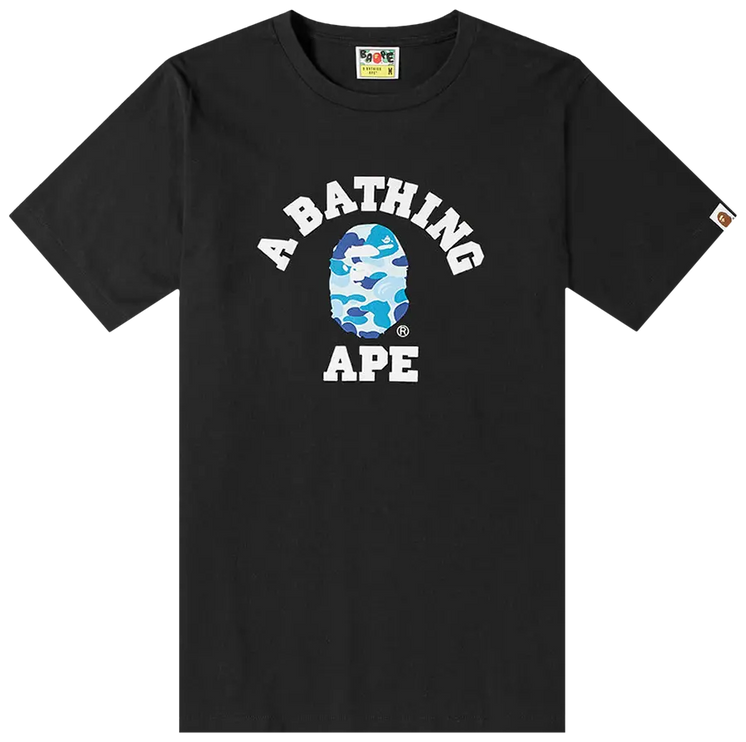 BAPE ABC Camo College Tee 'Black/Blue'