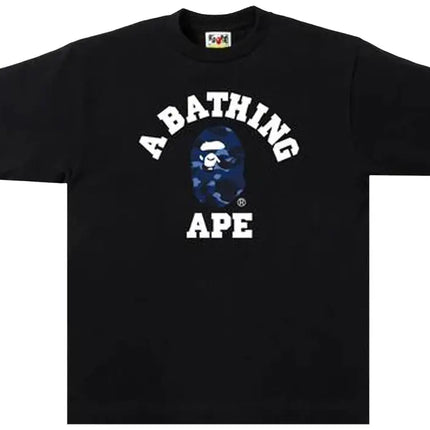 BAPE Color Camo College Tee 'Black/Navy'
