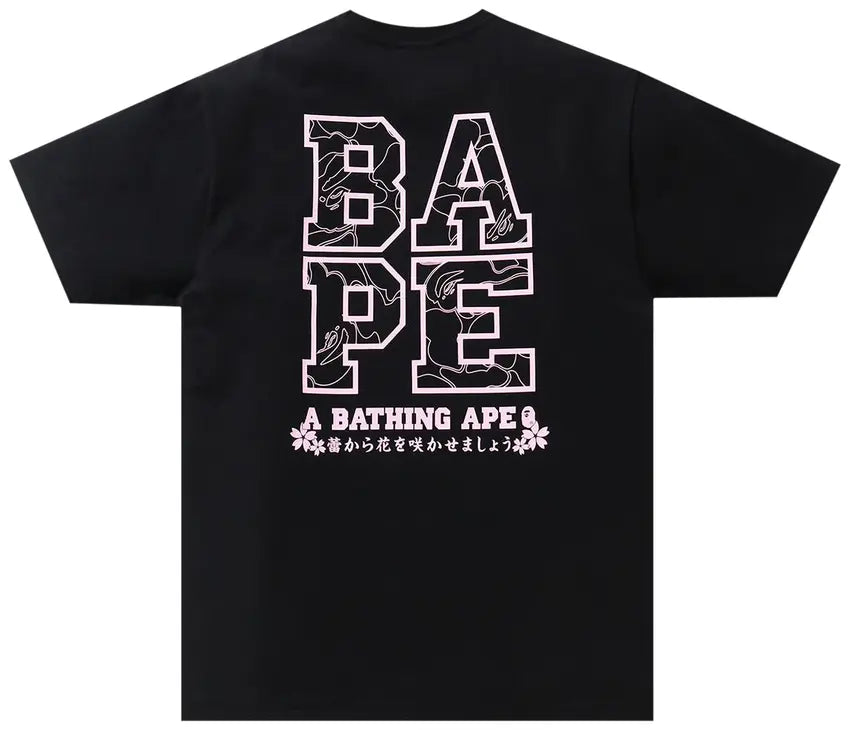 BAPE Sakura Photo Ape Head Tee 'Black'