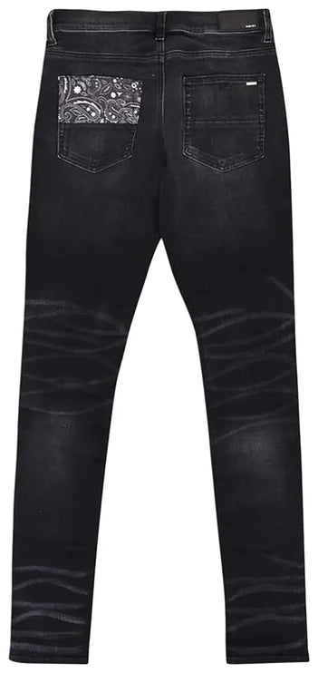 Amiri Vintage Bandana Artpatch Jean 'Aged Black'