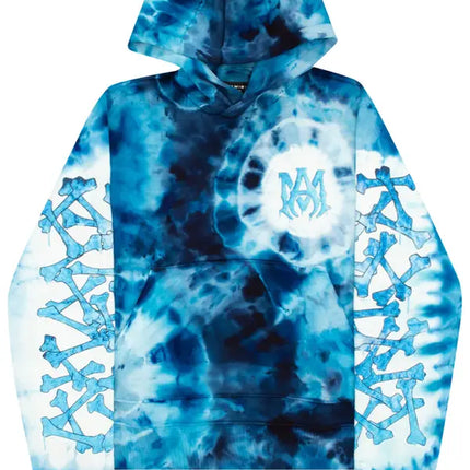 Amiri Tie Dye Bones Hoodie 'Blue'