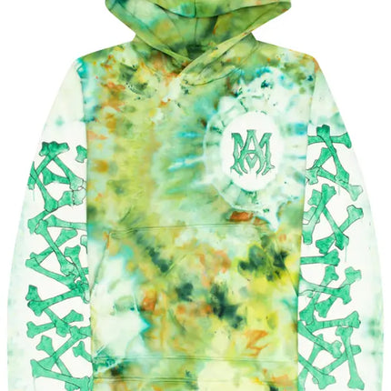 Amiri Tie Dye Bones Hoodie 'Green'