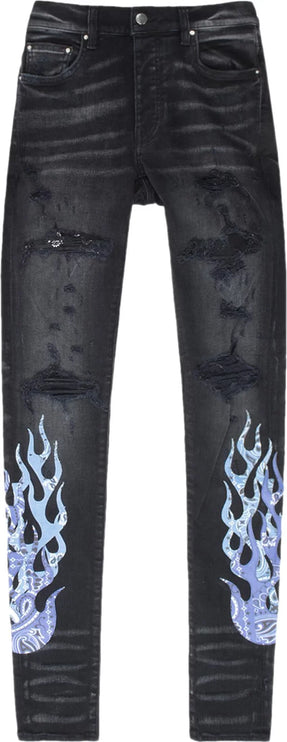 BANDANA FLAME JEAN - AGED BLACK BLUE