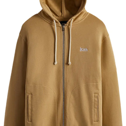 Kith Williams V Zip Up Hoodie 'Canvas' - Beige