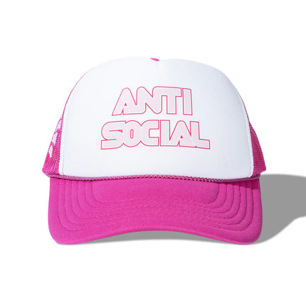 Anti Social Social Club Racing Trucker Hat 'Pink'