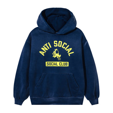 Anti Social Social Club - Devil's Playground Hoodie - Vintage wash Navy