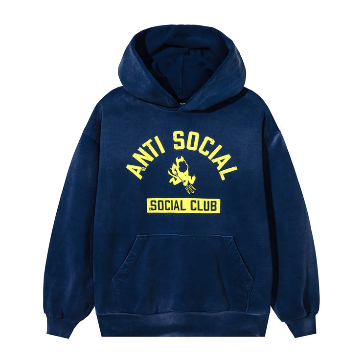 Anti Social Social Club - Devil's Playground Hoodie - Vintage wash Navy